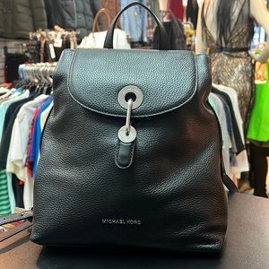 Michael Kors Raven black leather backpack
